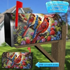 All American Cardinals Rural Farm Mailbox Cover