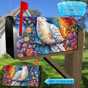Beautiful White Dove 4 Rural Farm Mailbox Cover