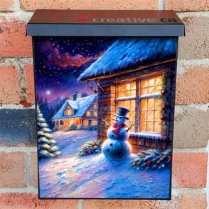 Christmas Night at the Cottage Colonial Mailbox Cover