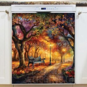 Evening in the Park Magnetic Dishwasher Door Cover