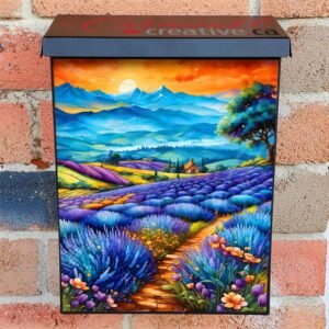 Lavenders in the Sunset Colonial Mailbox Cover