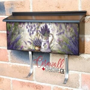 Rustic Pitcher and Lavenders Wall-mounted Townhouse Mailbox Cover