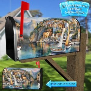 Italian Seaside Village Rural Farm Mailbox Cover