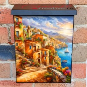 Harbour in Greece Colonial Mailbox Cover