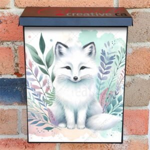 Bohemian Arctic Fox Colonial Mailbox Cover