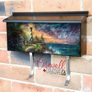 Summer Lighthouse and Cottage Wall-mounted Townhouse Mailbox Cover
