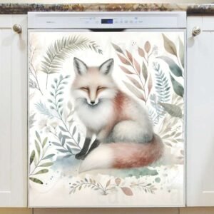 Boho Summer Fox Magnetic Dishwasher Door Cover