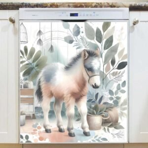 Boho Baby Donkey Magnetic Dishwasher Door Cover