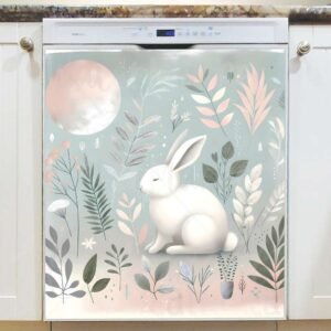 Bohemian Bunny at Night Magnetic Dishwasher Door Cover
