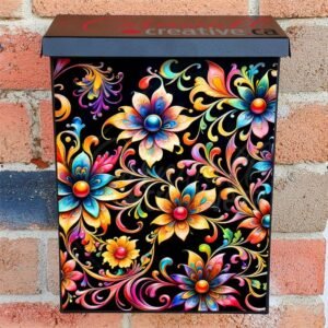 Beautiful Floral Pattern Colonial Mailbox Cover