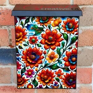 Beautiful Hungarian Floral Pattern Colonial Mailbox Cover