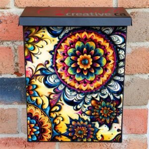 Beautiful Abstract Indian Art Colonial Mailbox Cover