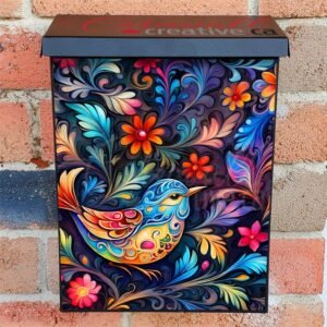 Pretty Folklore Abstract Bird Colonial Mailbox Cover