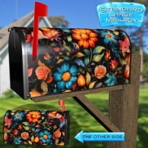 Beautiful Slovak Folklore Flowers Rural Farm Mailbox Cover