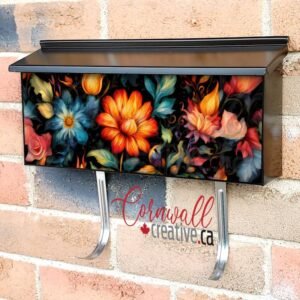 Beautiful Slovak Folklore Flowers Wall-mounted Townhouse Mailbox Cover