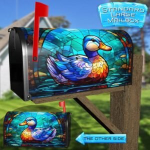 Stained Glass Duck Rural Farm Mailbox Cover