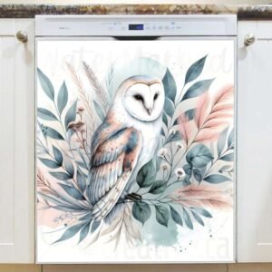 Beautiful Boho Owl 2 Magnetic Dishwasher Door Cover