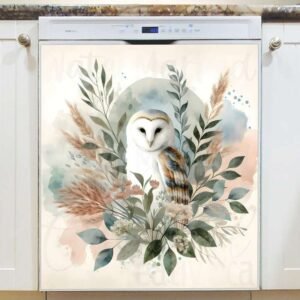 Bohemian Owl in the Bush Magnetic Dishwasher Door Cover