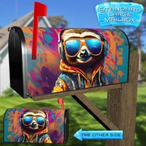 The Coolest Sloth in the City Rural Farm Mailbox Cover