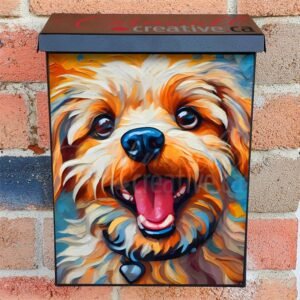 Cute Smiling Puppy Colonial Mailbox Cover