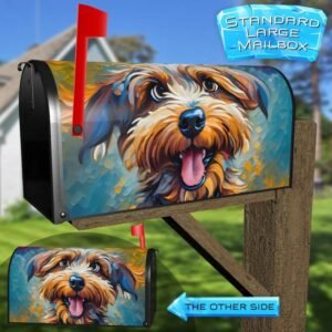 Cute Silly Puppy Rural Farm Mailbox Cover