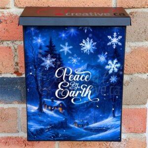 Peaceful Christmas Night in the Woods Colonial Mailbox Cover