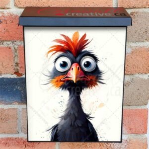 Funny Black Bird Colonial Mailbox Cover