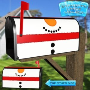 Christmas Snowman Rural Farm Mailbox Cover