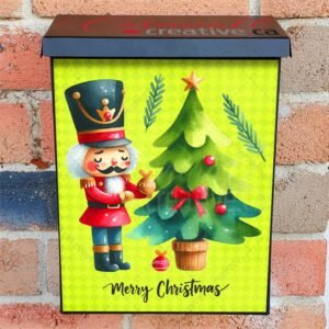 Christmas Nutcracker and Tree Colonial Mailbox Cover