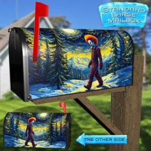 Starry Night Halloween Clown  Rural Farm Mailbox Cover