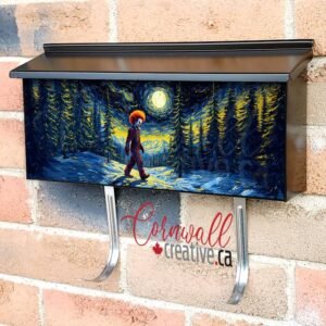 Starry Night Halloween Clown Wall-mounted Townhouse Mailbox Cover