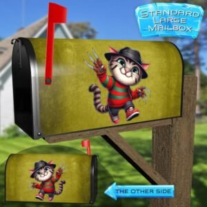 Cute Halloween Monster Cat Rural Farm Mailbox Cover