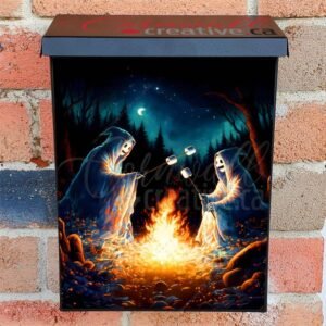 Halloween Demons Roasting Marshmallow Colonial Mailbox Cover