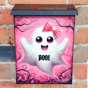 Cute Halloween Ghost Girl Colonial Mailbox Cover
