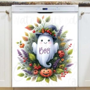 Little Boo Halloween Ghost Magnetic Dishwasher Door Cover