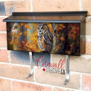 Beautiful Owl in the Autumn Forest Wall-mounted Townhouse Mailbox Cover