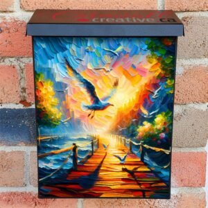 Seagulls in the Sunset Colonial Mailbox Cover