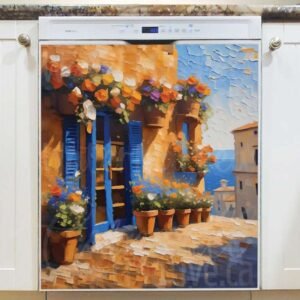 Italian Cottage Terrace Magnetic Dishwasher Door Cover