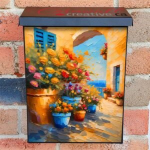 Beautiful Greek Terrace Colonial Mailbox Cover