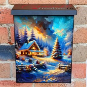 Beautiful Christmas Farmhouse Colonial Mailbox Cover