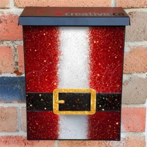 Sparkling Santa’s Outfit Colonial Mailbox Cover