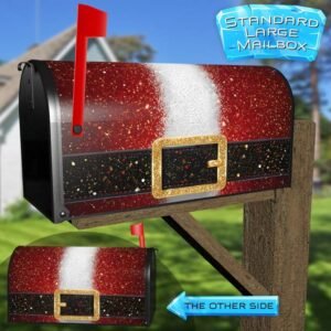 Sparkling Santa’s Outfit Rural Farm Mailbox Cover