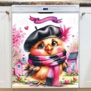 Valentine’s Day Chick Magnetic Dishwasher Door Cover