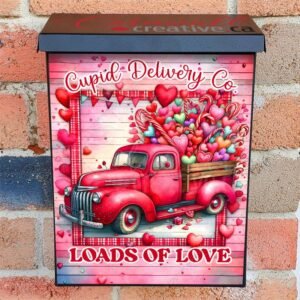 Cupid Delivery Truck Colonial Mailbox Cover
