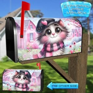 Valentine’s Day Kitten Rural Farm Mailbox Cover