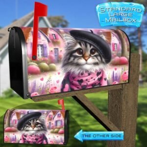 Valentine’s Day Cat Rural Farm Mailbox Cover