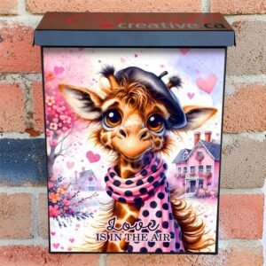 Valentine’s Day Giraffe Colonial Mailbox Cover