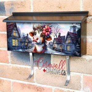 Cute Spring Cow Wall-mounted Townhouse Mailbox Cover