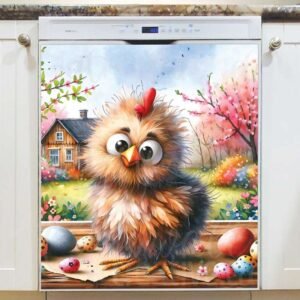 Little Easter Chicken Magnetic Dishwasher Door Cover