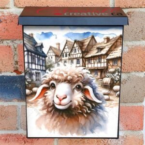 Spring Village Sheep Colonial Mailbox Cover
